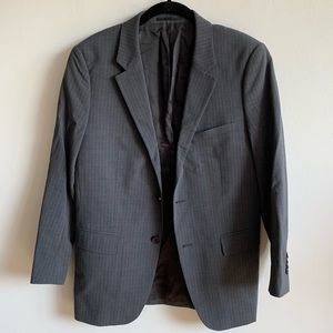 Theory Dark Gray Striped Blazer, Size 38